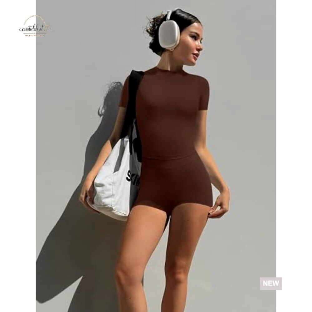 Seamless Workout Set Medium Polyamide Elastane Sc… - image 3